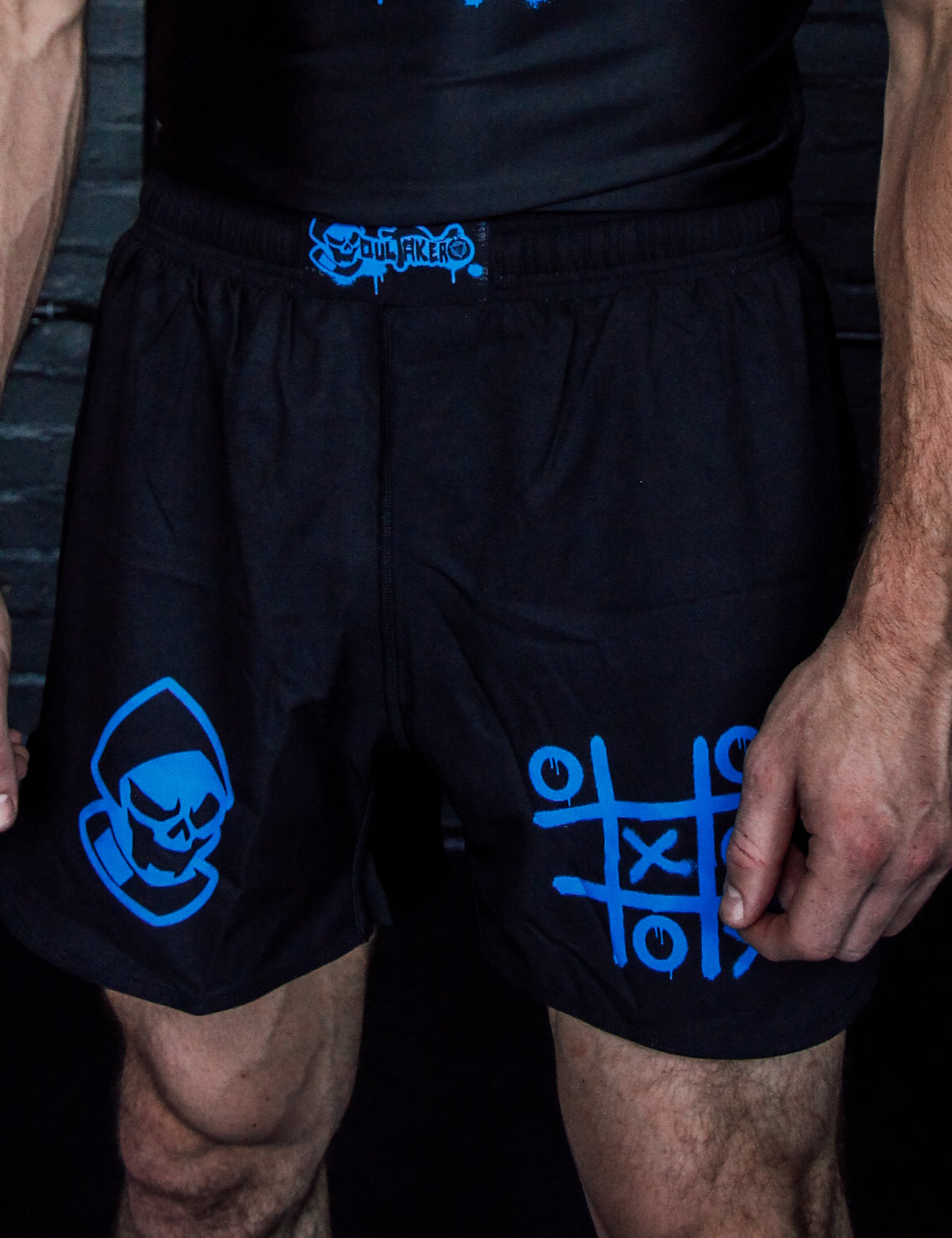 Tic-Tac-Toe Shorts Blue