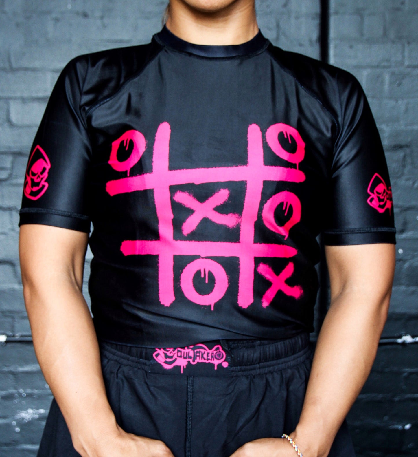 Tic-Tac-Toe Rashguard Pink