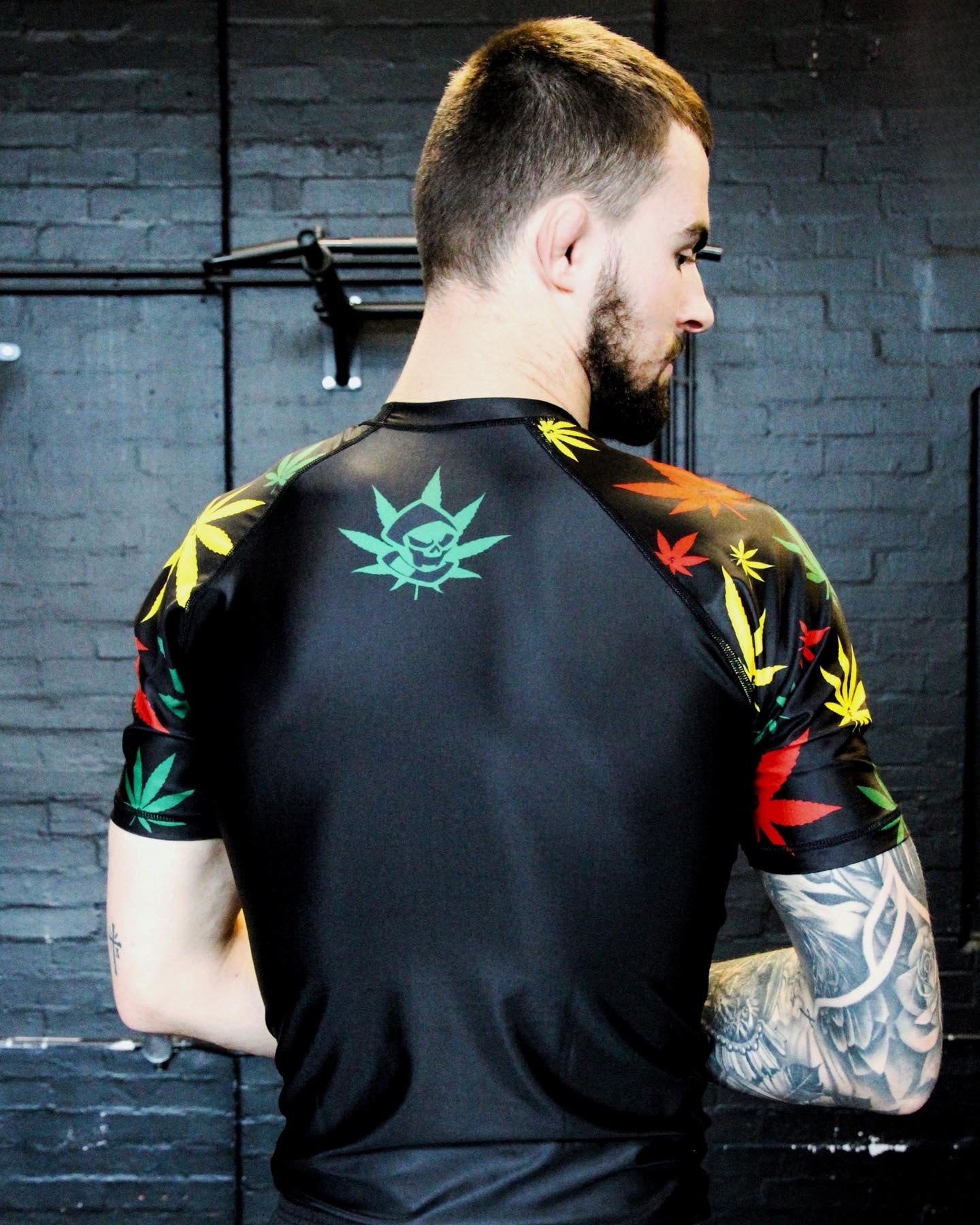 Colourful Leaf Short Sleeve Rashguard