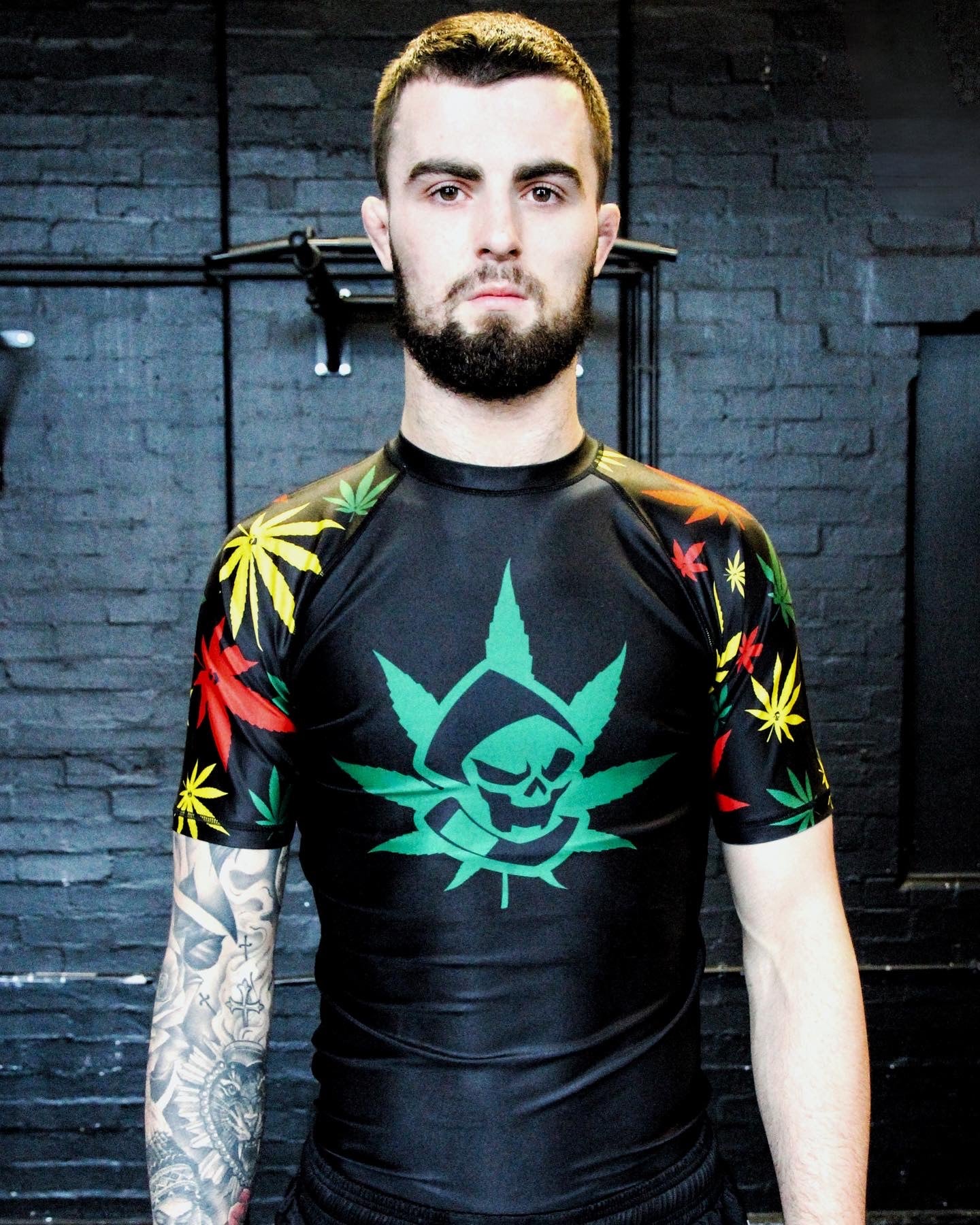 Colourful Leaf Short Sleeve Rashguard