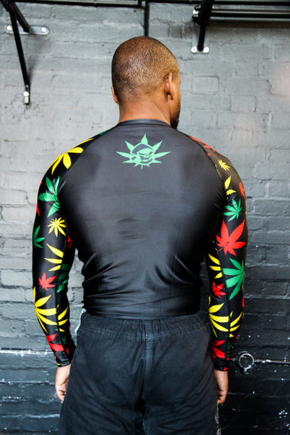 Colourful Leaf Long Sleeve Rashguard